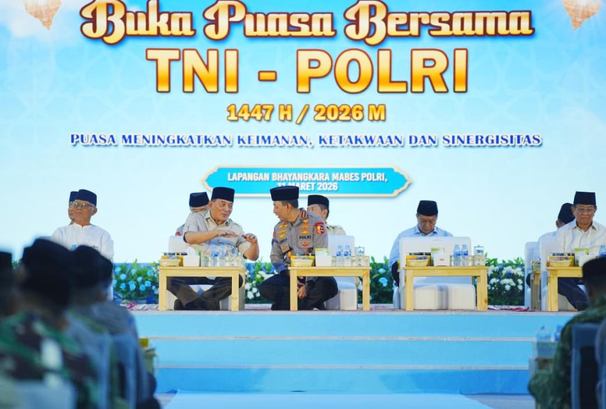Buka Puasa Bersama TNI-Polri, Kapolri Tegaskan Sukseskan Program Presiden 