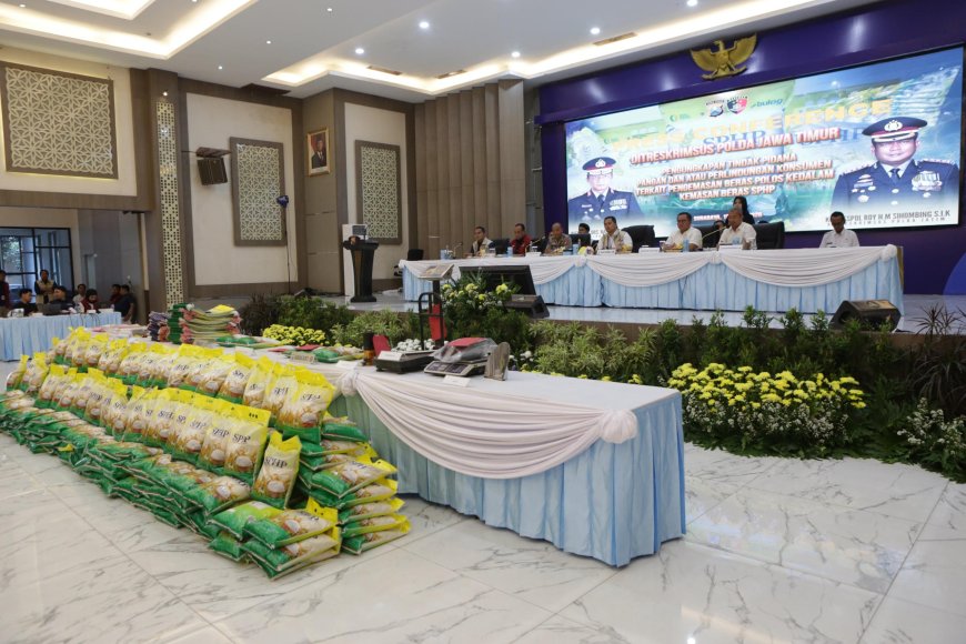 Polda Jatim Bongkar Praktik Beras SPHP Oplosan, Tersangka Asal Probolinggo Diamankan
